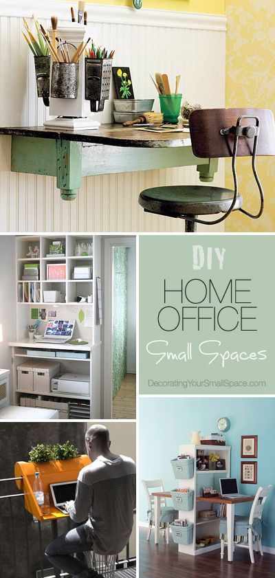 DIY Home Office (for small spaces)  Ideas & Tutorials!