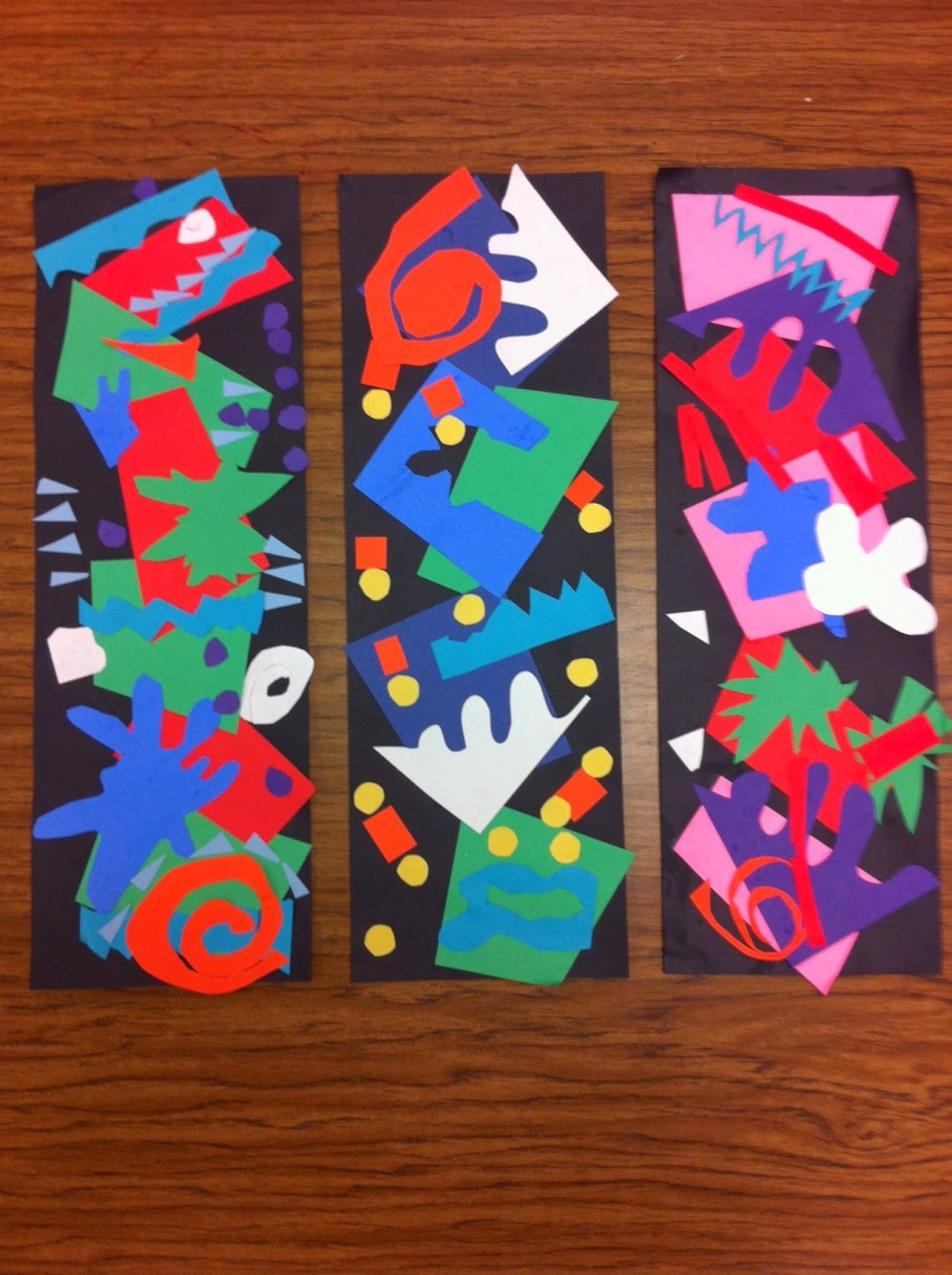 Drip, Drip, Splatter Splash- Matisse Cutouts great way to use all my paper scraps from the year!