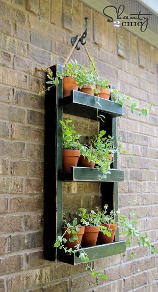 Easy project from the sweets sisters at Shanty2Chic! DIY:: “Simple And Cheap”Hanging Garden Planter !!