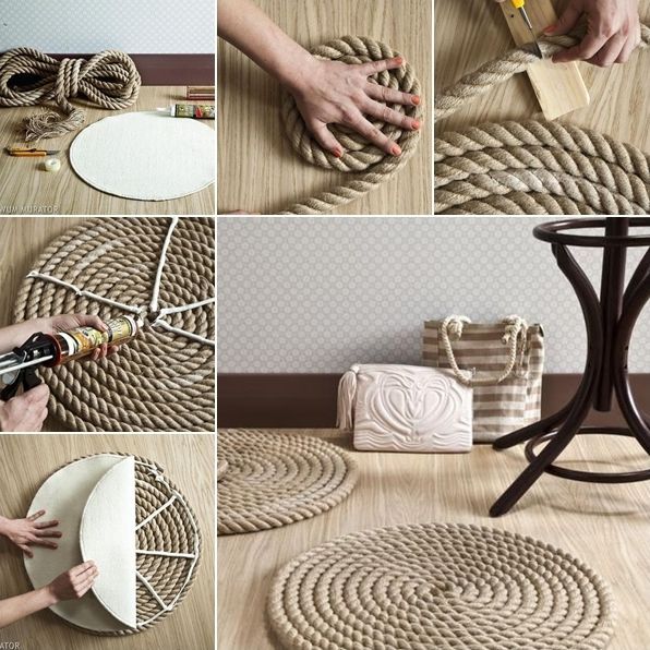 Easy Rope Rug for a Nautical Touch in Your Living Room