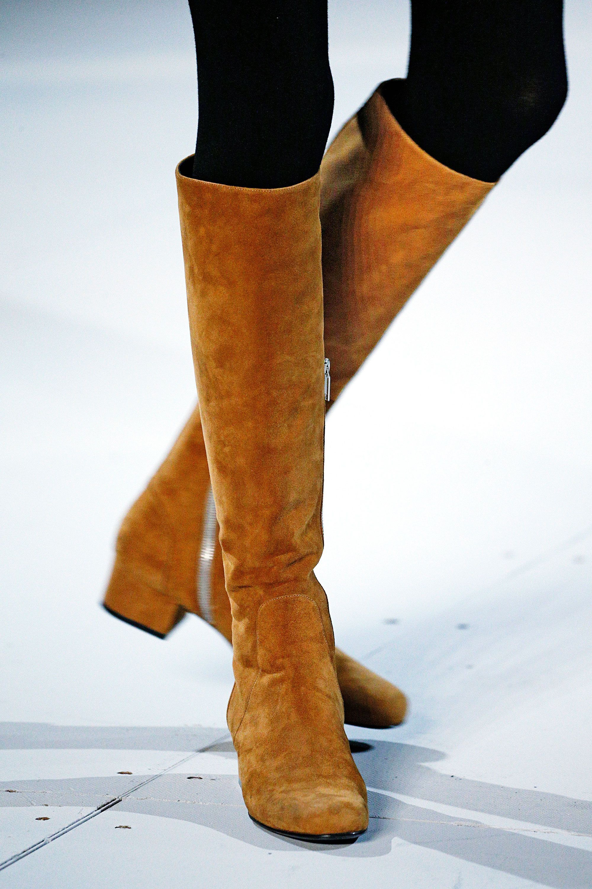 Fall 2015 Early Trends – Knee high suede boots @ Harpers Bazar