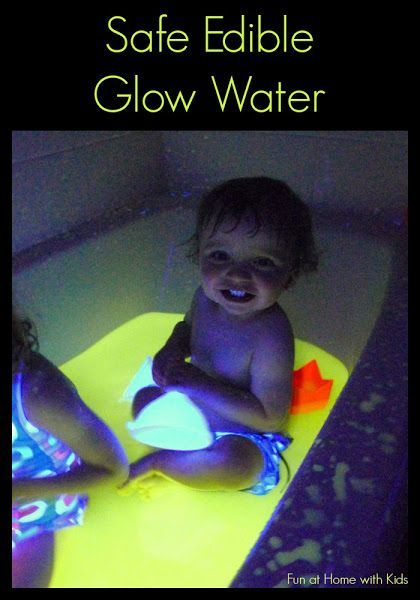 Finally a recipe for glow water that is safe — even edible!  Its super easy to make (no staining!) and is affordable to boot!