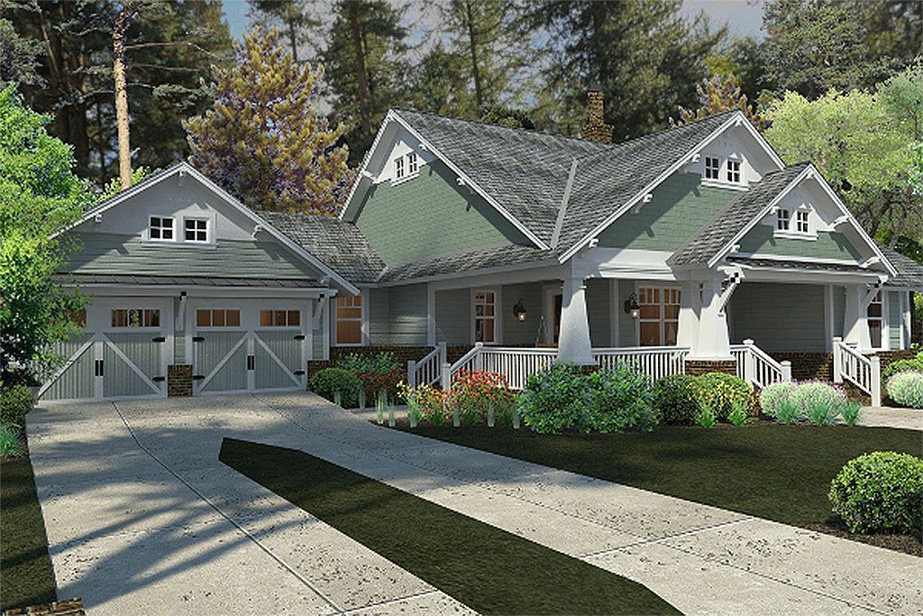 Garage would be a perfect photo studio!  Craftsman Bungalow house plan. Our custom plan looks very similar to this.