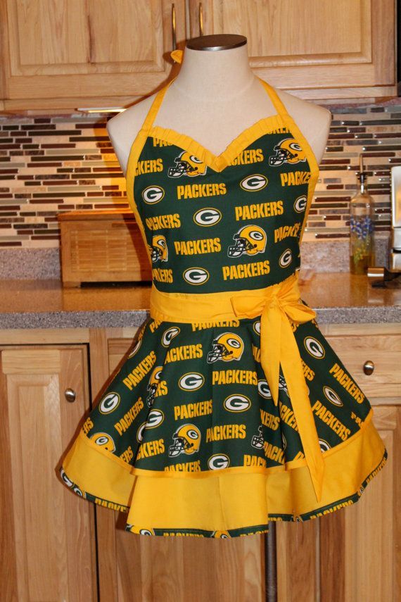 Green Bay Packers Apron  Get Ready for Some by SemperFabDesigns, $40.00