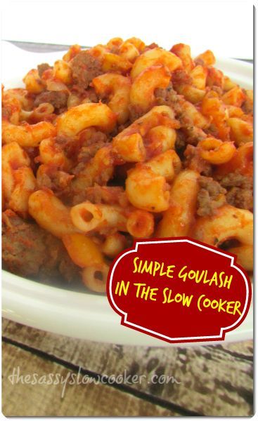 Ground Meat Goulash is a simple meal that can be made in a pinch in your slow cooker! Its a family favorite!