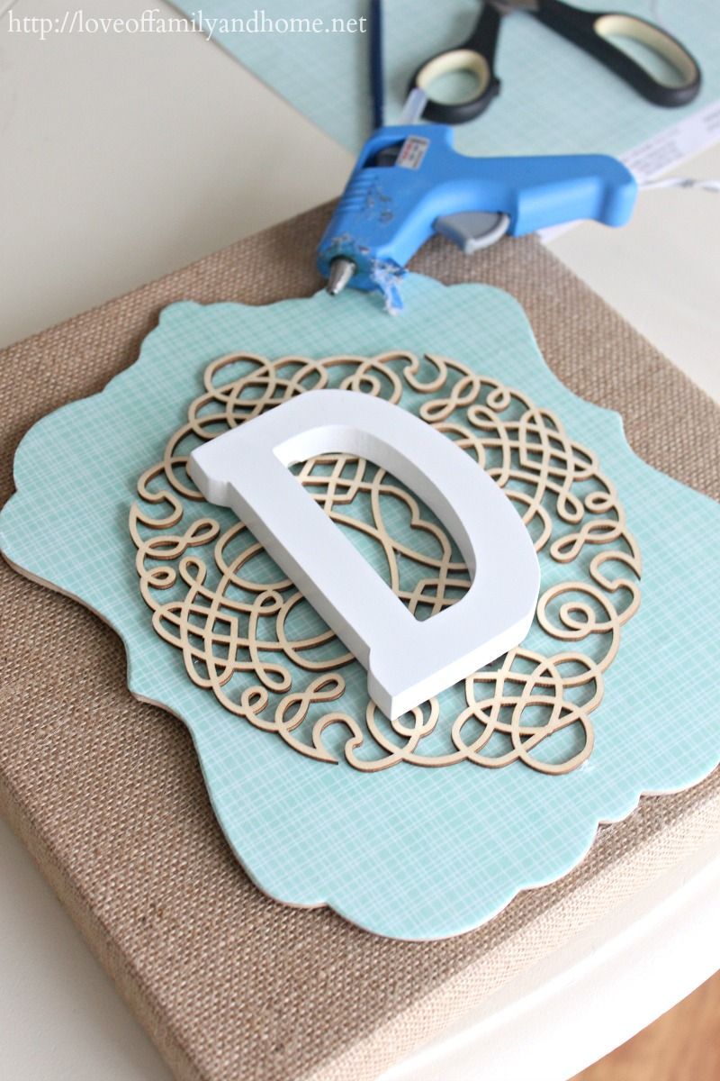 How To Make a Layered Burlap Monogram {DIY Wall Decor} I think I know a little baby girl to be whose room could use something like