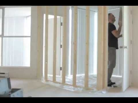 How to Turn a 1 Bedroom Apartment Into a 2 Bedroom Apartment – Do It Yourself    Notes –  structure is temporary. not nailed,