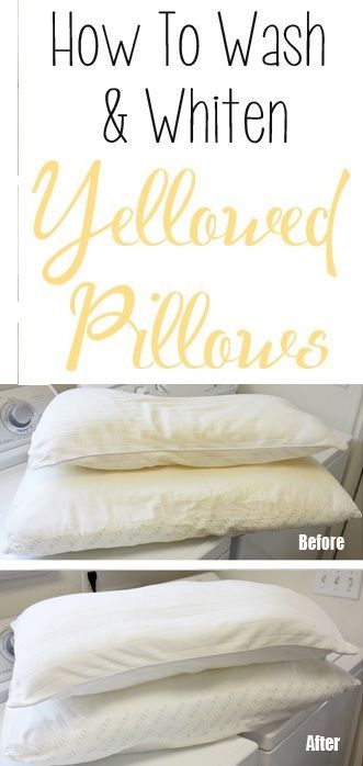 I cannot believe how well this worked! How to wash and whiten yellowed pillows.