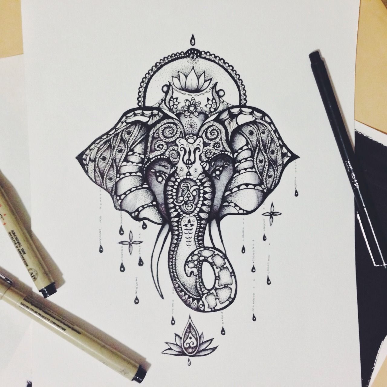 I love love the elephant and lotus flower combo. Just not sure how it would look as a sternum piece.