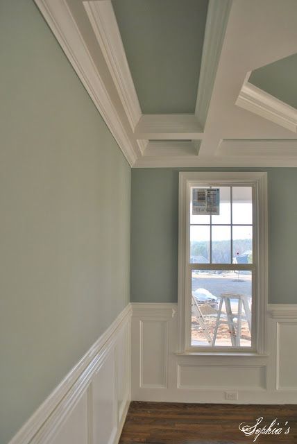 I love this paint color for our bedroom… so soothing! Sherwin Williams — Silver Mist