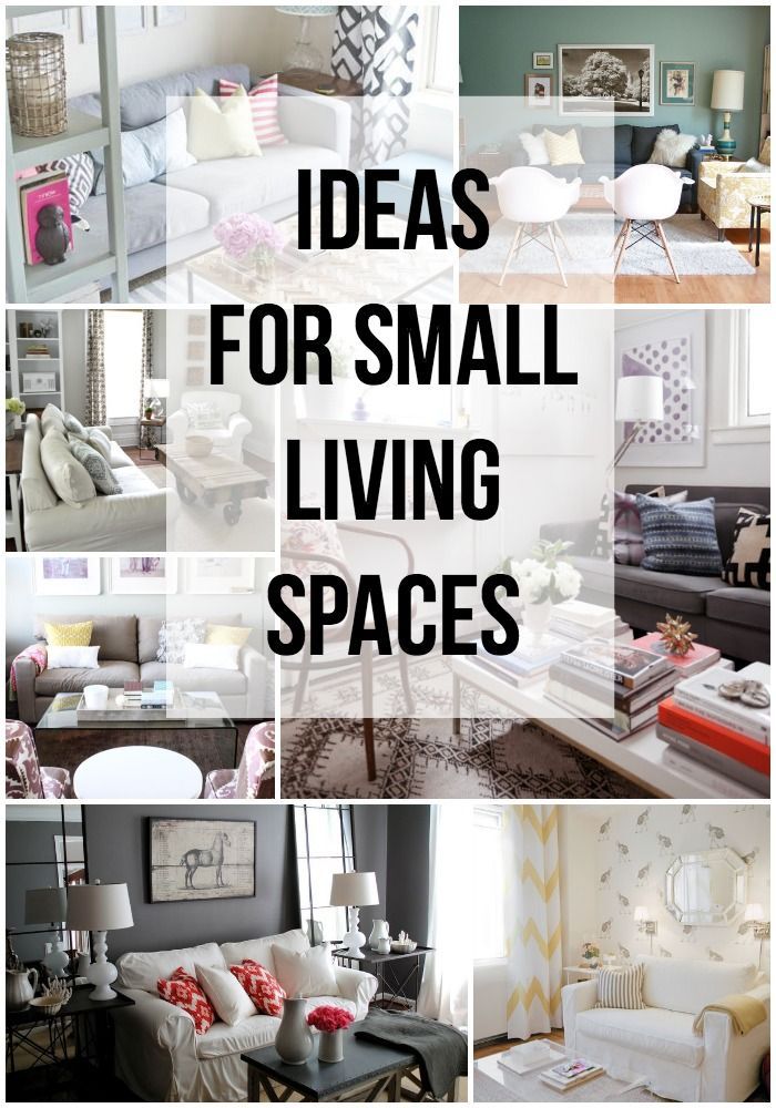 Ideas for Small Living Spaces. Really just images of small living rooms. Still pretty.