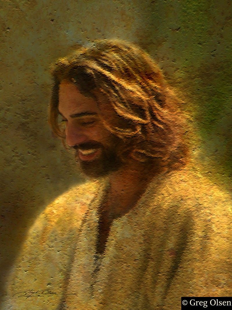 Joy of the Lord by Greg Olsen…I love images of Jesus smiling. You dont see them very often.