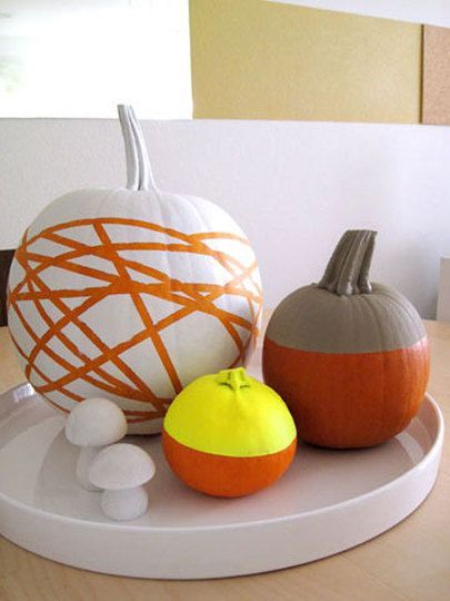 like this quirky and modern fall decoration idea from apartment therapy.