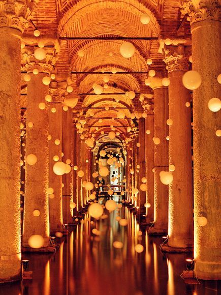 lit Basilica Cistern (ancient reservoirs hidden beneath the city), Istanbul
