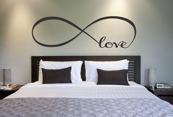 Love Infinity Symbol Bedroom Wall Decal Love Bedroom Decor Home Decor Infinity Loop Wall Quote Vinyl Lettering on Etsy, $8.00