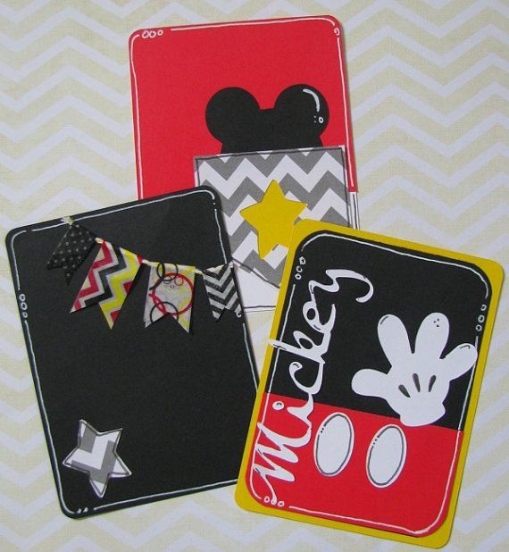 Mickey Mouse Disney Vacation Project Life Cards  Set by FandHMom, $2.00