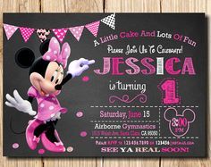 Minnie Mouse Invitation Minnie Mouse 1st Birthday by BabycakesArt -   Minnie Mouse First Birthday Party Ideas