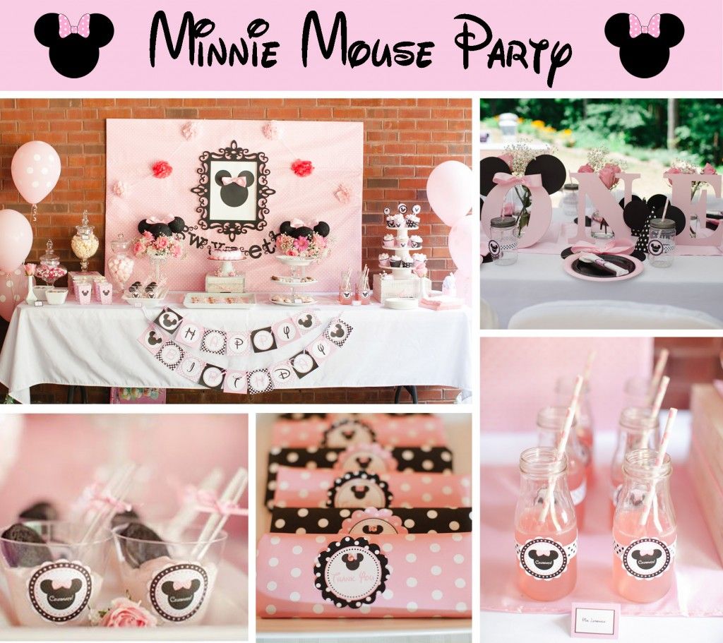 Light Pink Minnie Mouse First Birthday Party -   Minnie Mouse First Birthday Party Ideas