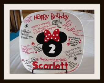Popular items for 1st birthday plate on Etsy -   Minnie Mouse First Birthday Party Ideas