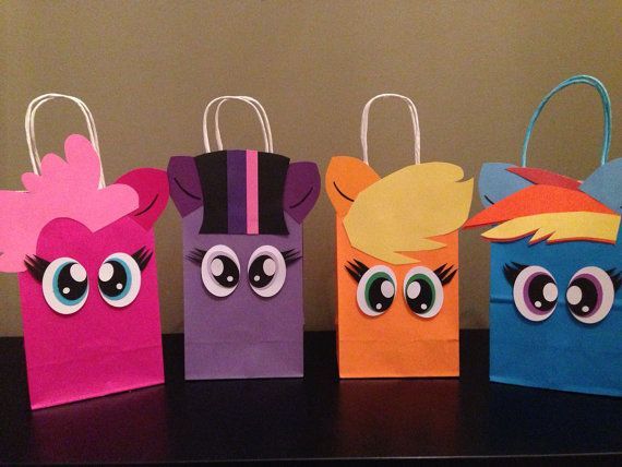 One Dozen 12 My little pony inspired favorBags by CustomizeMee, $33.00. use for eyes