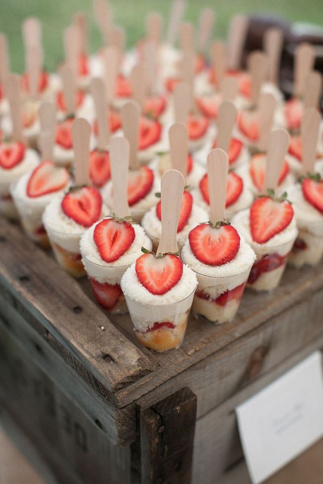 {one pretty pin} Strawberry shortcakes party food idea