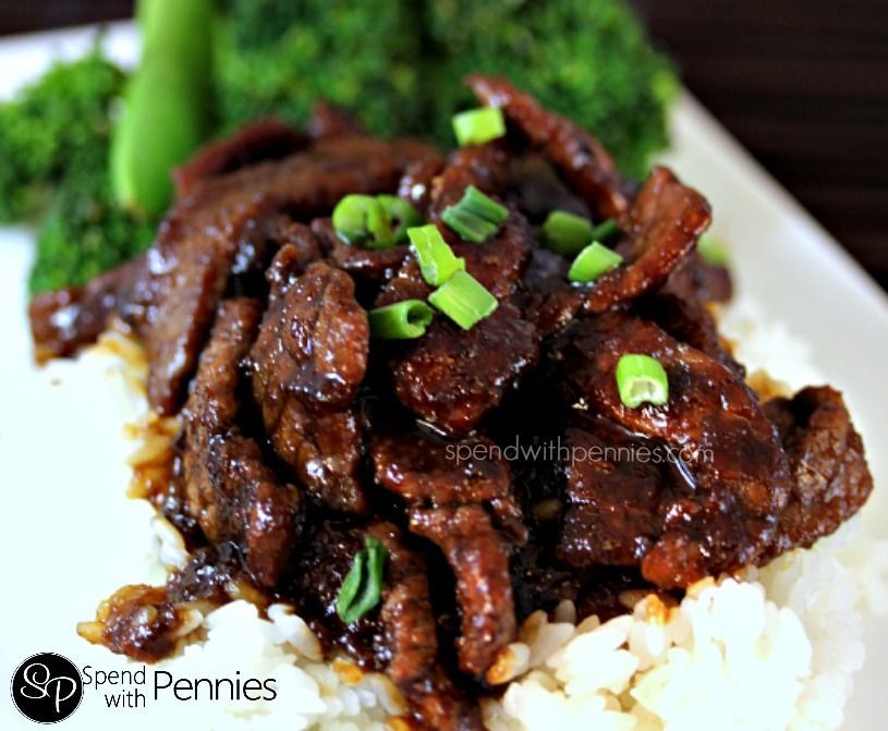 P.F. Changs Style Mongolian Beef! Easy and Amazing! Love it? Pin it to SAVE it! Follow Spend With Pennies on Pinterest for more