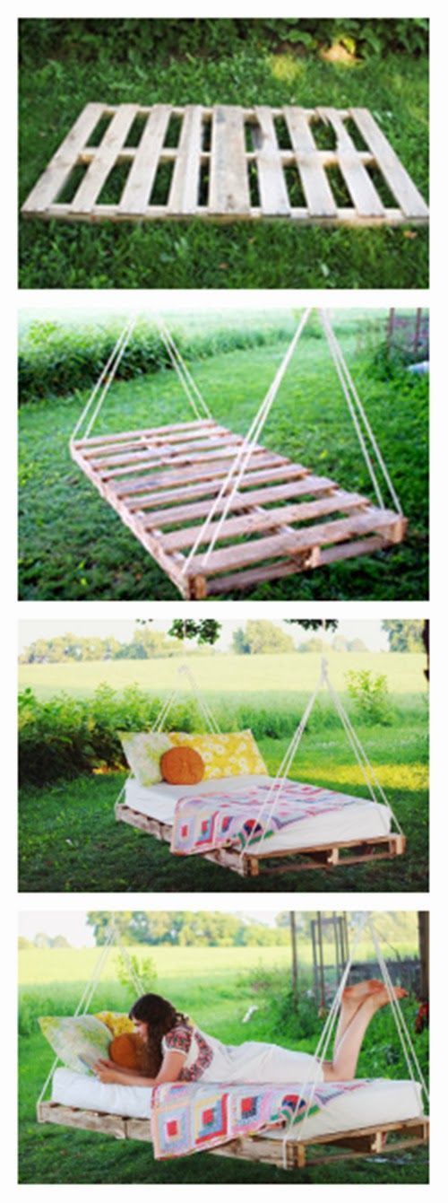 Pallet bed made from home! You know you can do it! And it will bne totally worth all the small amount of effort put into it!
