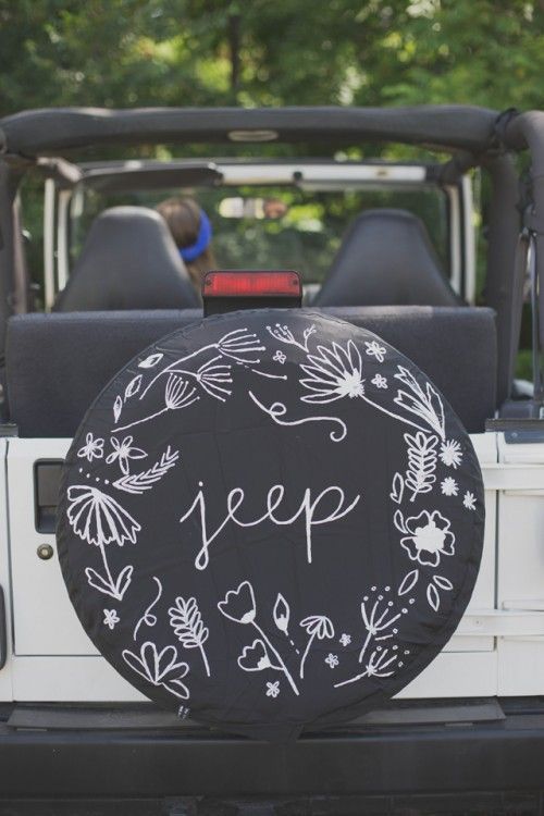 Patterned DIY Jeep Tire Cover | Shelterness