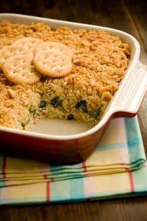 Paula Deens Broccoli Casserole – You know anything topped with ritz is good !!
