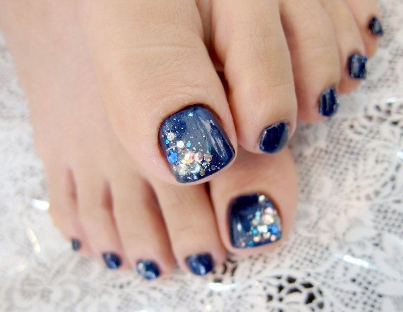 pedicure nail art blue -   Toe Nail Art Designs Ideas