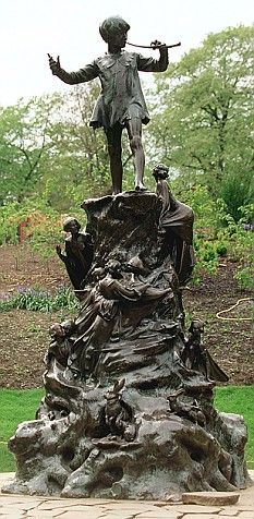 Peter Pan statue in London. Seeing this in person was everything I could have imagined and more. One of the faeries on the statue
