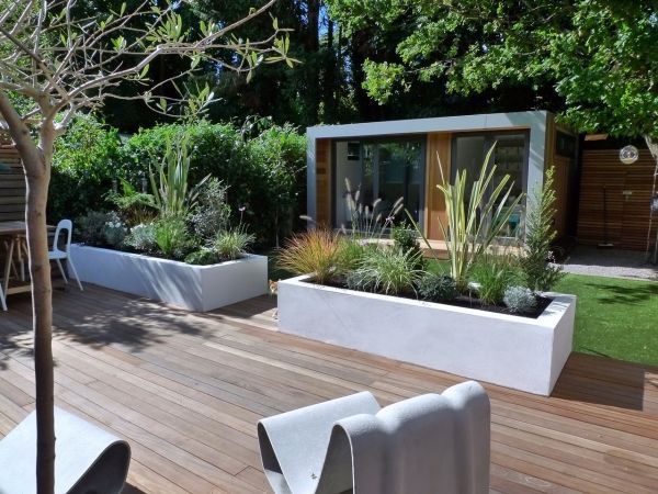 Pflanzkbel Garten Gestaltung-Ideen Moderne innerstdtische Grten
