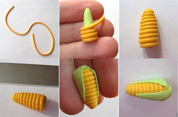 Picture tutorial for making miniature corn. Interesting and different way. The original site has a number of things, just look to