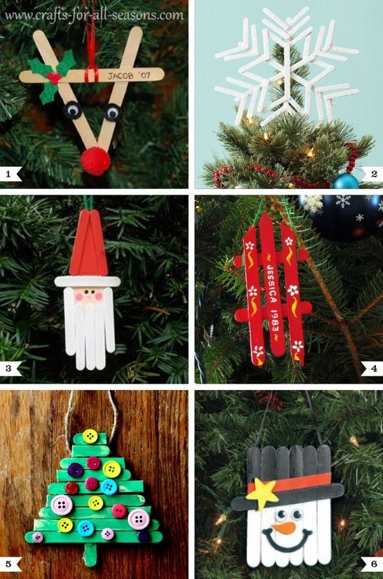 Popsicle Stick Ornaments – 10 Easy Kids Christmas Crafts! #DIY—Can you tell I have some craft sticks?