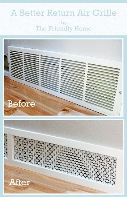 Replace your boring air grille with sheet metal you can buy at any hardware store. | 25 Cheap And Easy DIYs That Will Vastly