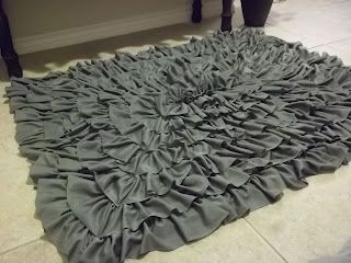 Ruffled Rug Tutorial | So You Think Youre Crafty  Perhaps I can make Sophies bathroom rug.