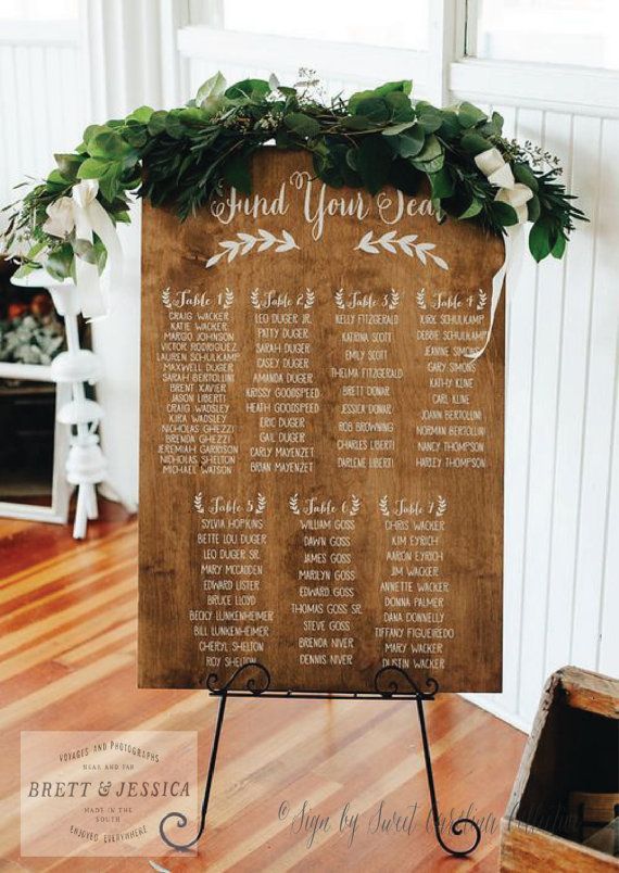 Rustic Wedding Seating Chart – Large – 2 x 3 – WS-94 by Sweet Carolina Collective    DETAILS:  This listing is for one 2 x 3