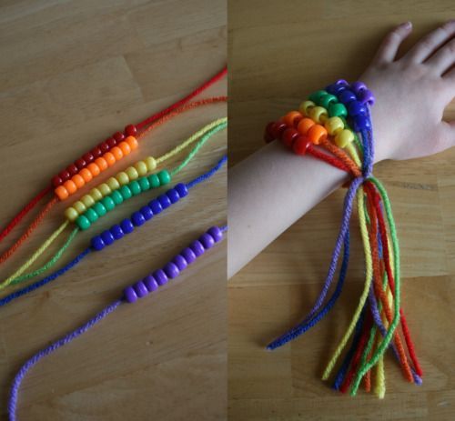 St. Patricks Day Craft:  Rainbow Friendship Bracelets