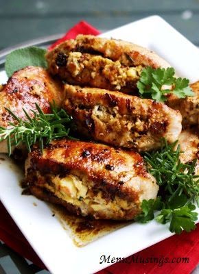 Stuffed Pork Chops – These were elevated to a whole new level with a tasso, cornbread, apple, and herb stuffing!  Wow!