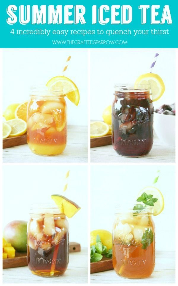 Summer Iced Tea  4 Easy Recipes – The Crafted Sparrow