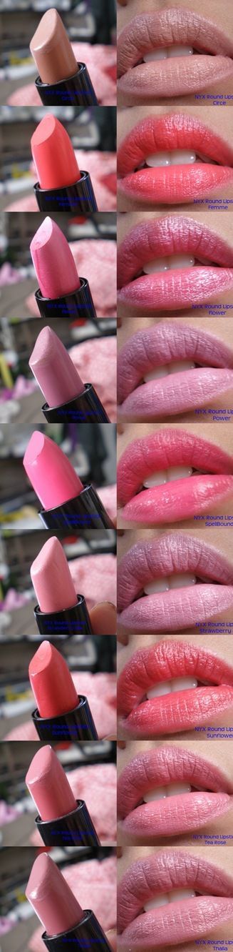 Swatch: NYX Round Lipstick in my stock | LUUUX