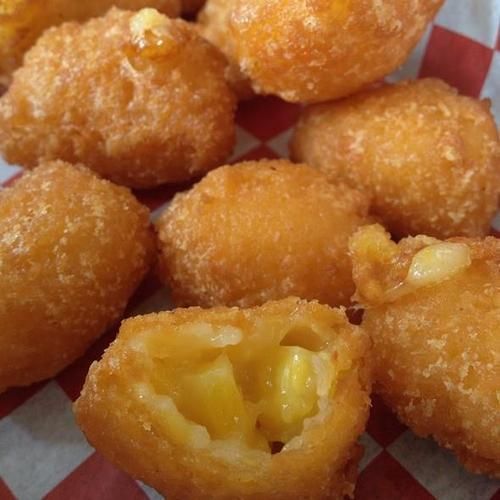Texas Recipes-Corn Nuggets — 1 (11 ounce) can creamed corn, 1 (11 ounce) can whole kernel corn drained, 1/2 cup yellow cornmeal,