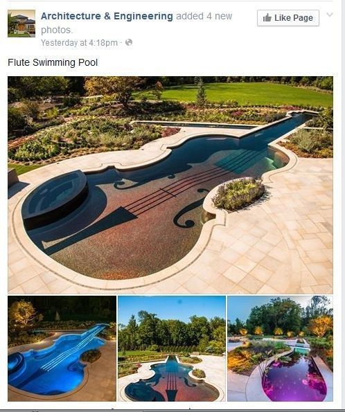 The architect behind the Flute Swimming Pool: | 28 People Who Are Too Dumb For Their Own Good