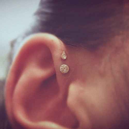The Double Forward Helix | 28 Adventurous Ear Piercings To Try This Summer