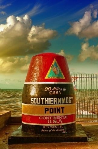 The southernmost point of the continental United States, Key West, Florida, USA. Photo by Cristina Muraca/ShutterStock.
