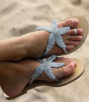 These shoes are one the way to the beach where they will meet some exotic man who is barefoot as all exotic men are.