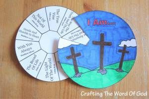 This Bible craft is for teaching on the I Ams of Jesus. Instead of asking our kids who they think Jesus is, we can lead them