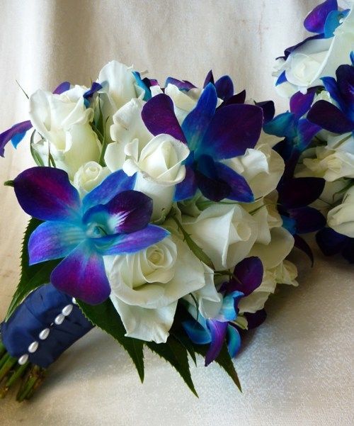 This could be the bridesmaids.. blue and purple wedding bouquets | Wedding Flowers | Lilydale, Melbourne | Flowers for Weddings