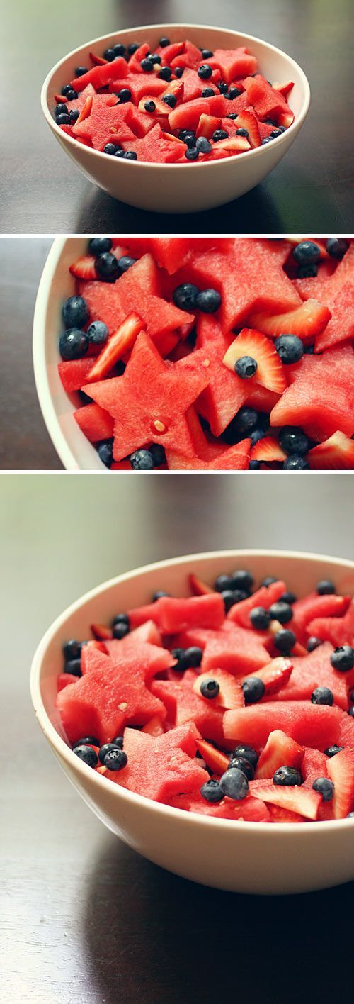 This is so neat! Just using a cookie cutter for watermelon slices and adding other fruit! So adorable for our favorite holiday :)