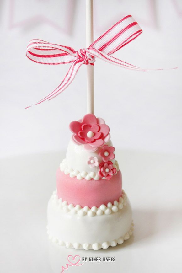 {Tutorial}  How to make Tiered Wedding Cake  Cake Pops – by niner bakes